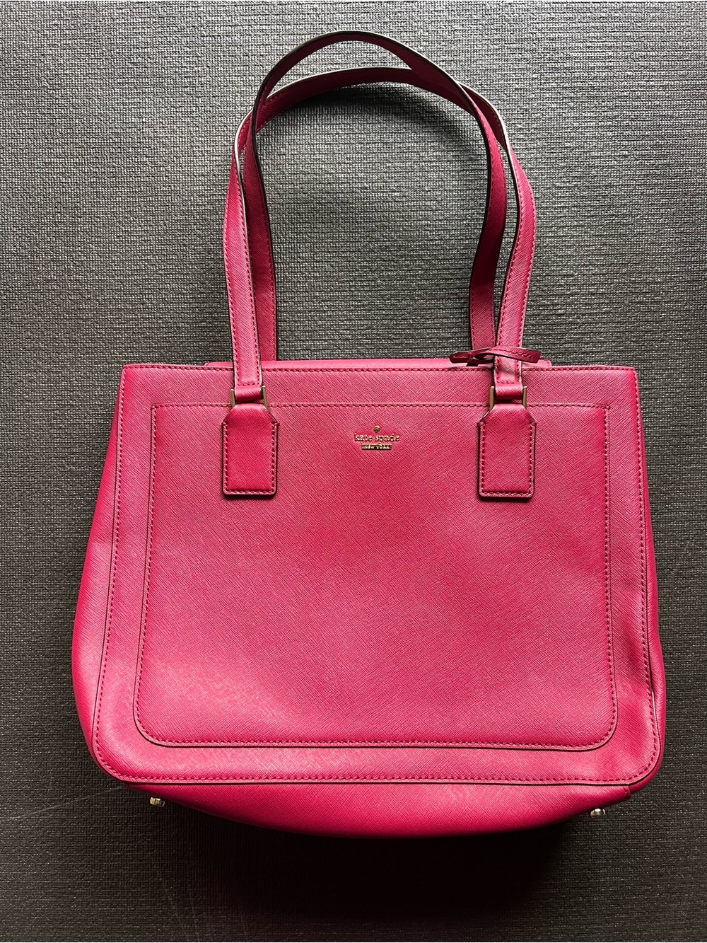 Kate Spade Hot Pink Saffiano Leather Tote - Like New